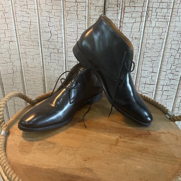Cole Haan Black Leather Men's Boots - Picture 1 of 6